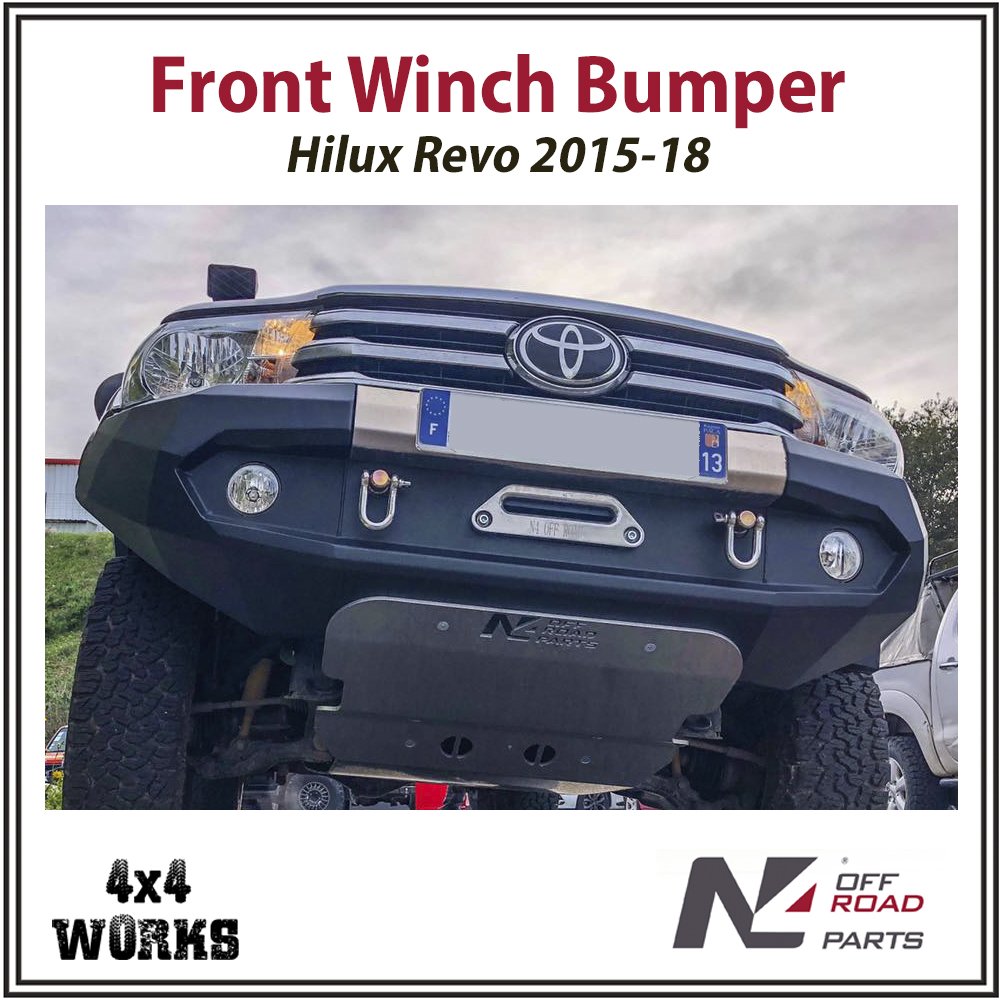 バンダイ THE WINCH 4WD トヨタ NEW HILUX Rival Aluminum Front Bumper Toyota Hilux 2021-on With Lights
