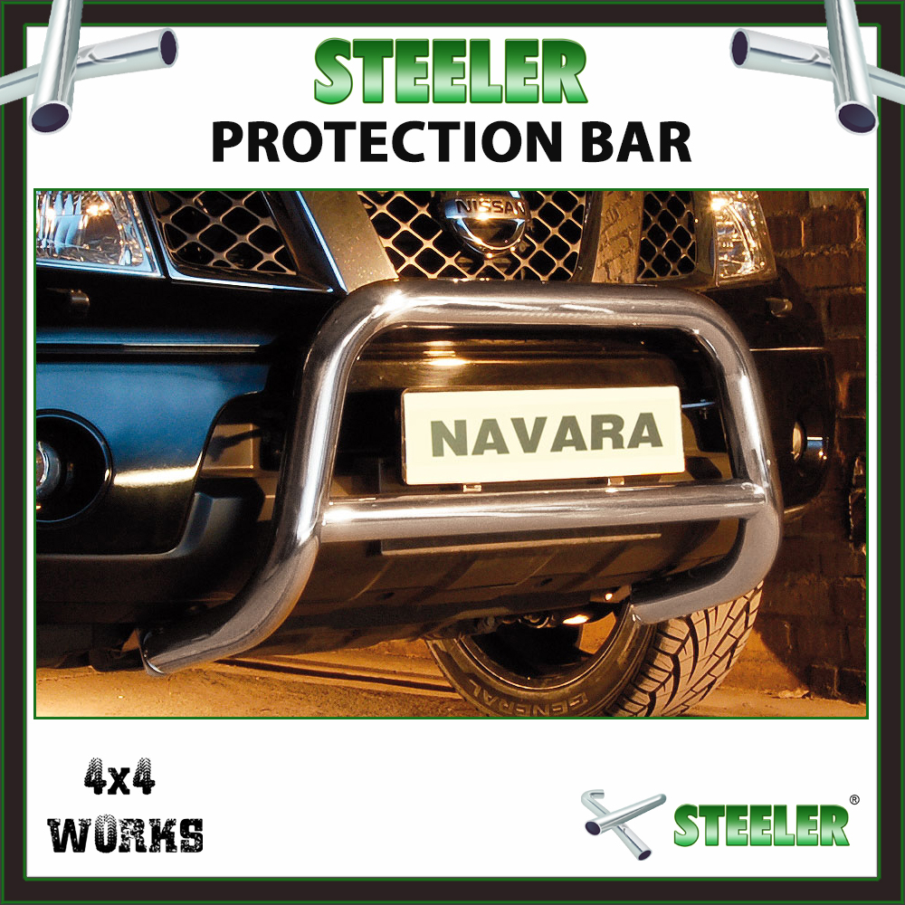 Steeler Stainless Steel A Bar Nissan Navara D40 2005-15 Front Protection