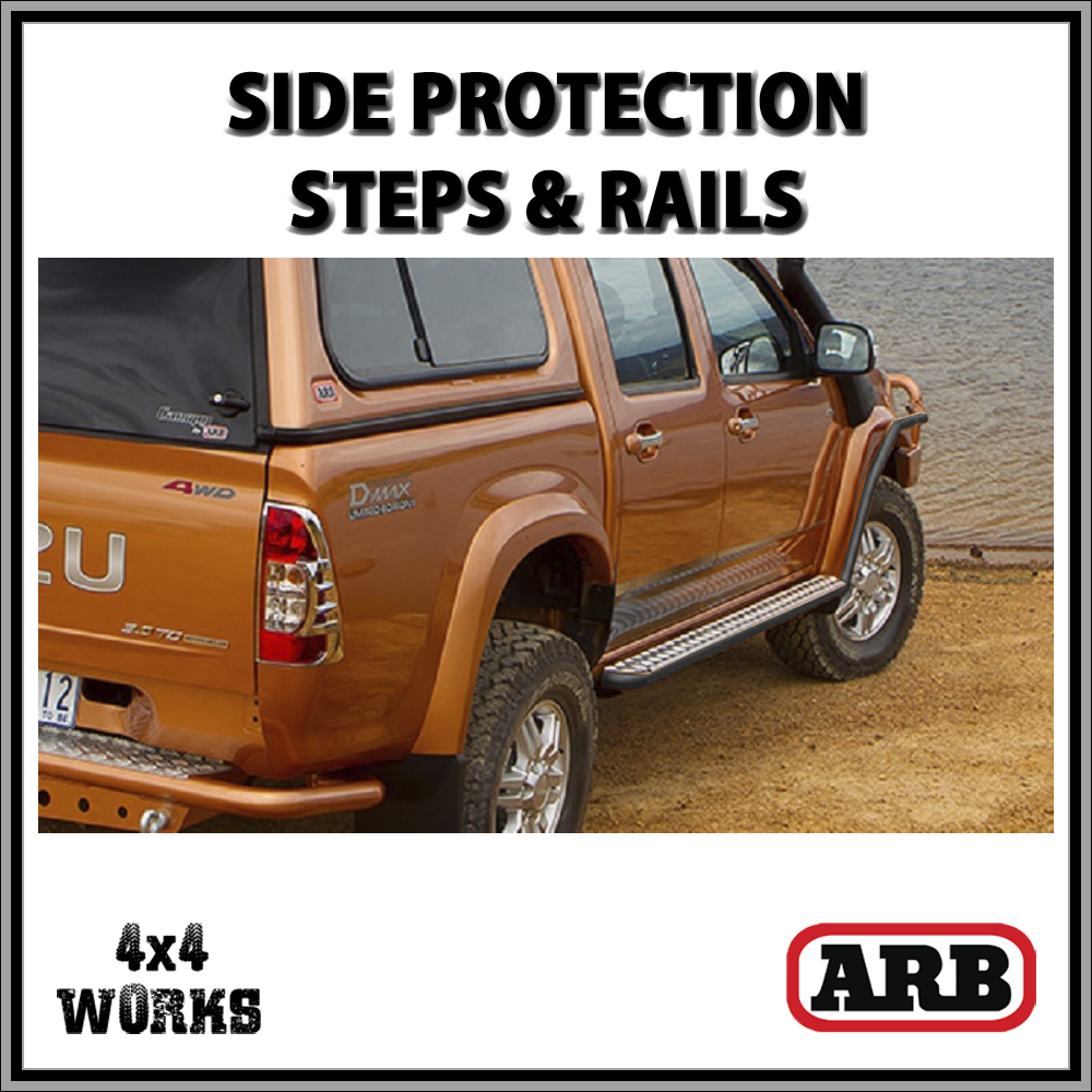 ARB Protection Side Steps and Rails Isuzu D-Max Series 1 2002-12
