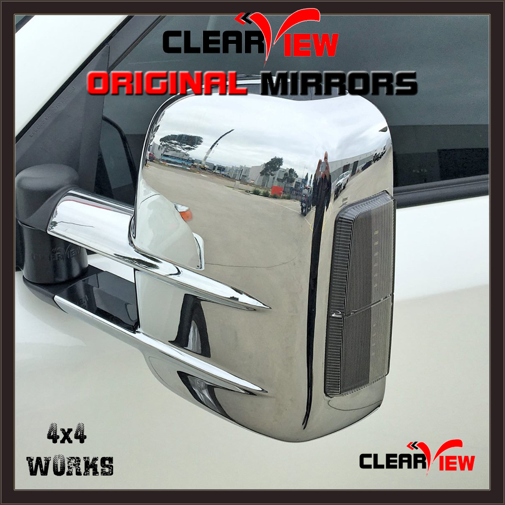 Clearview Towing Mirrors Volkswagen VW Amarok 2010-20 Extending Pair Classic Next Gen
