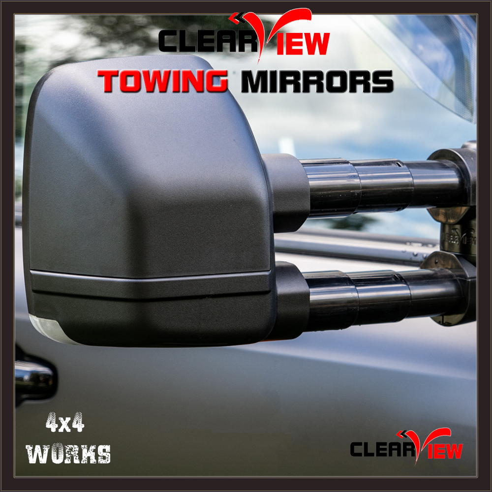 Clearview Towing Mirrors Toyota Hilux 2005-15 Series 7 Extending Pair Classic Next Gen