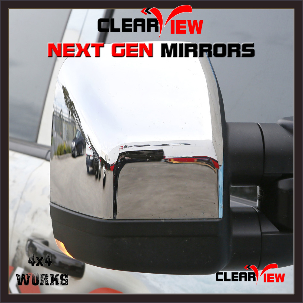 Clearview Towing Mirrors Volkswagen VW Amarok 2010-20 Extending Pair Classic Next Gen