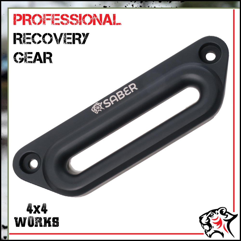 Saber 6061 Aluminium Offset Winch Fairlead Cerakote Black 4x4 Works