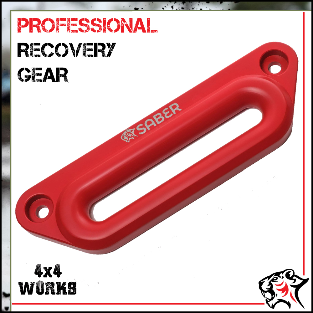 Saber 6061 Aluminium Offset Winch Fairlead Cerakote Red 4x4 Works